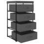 Voir la diapositive 3 : VIDAXL Etagere de rangement avec 4 paniers en tissu Acier Gris