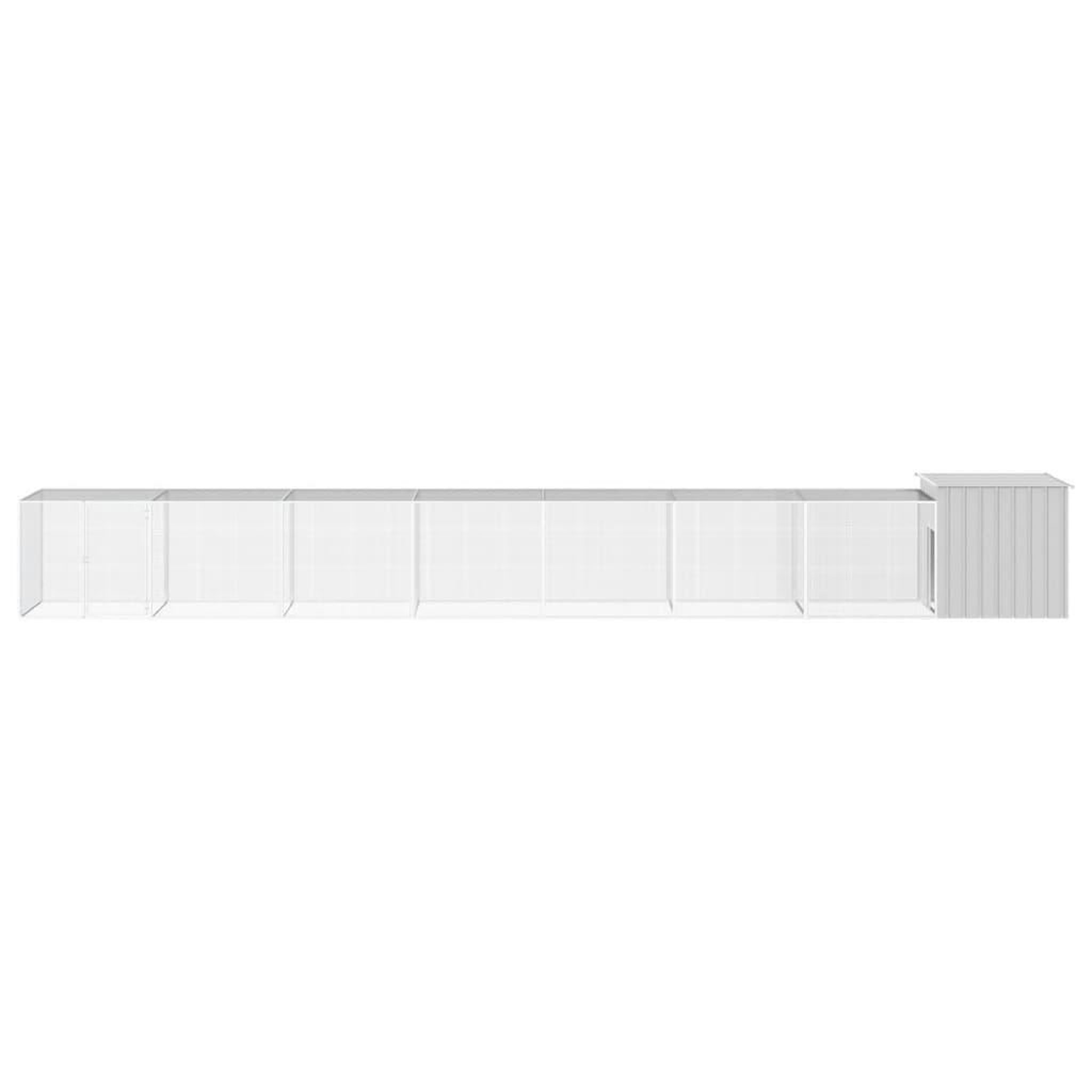Voir la diapositive 3 : VIDAXL Cage pour poules Gris 700x91x100 cm Acier galvanise