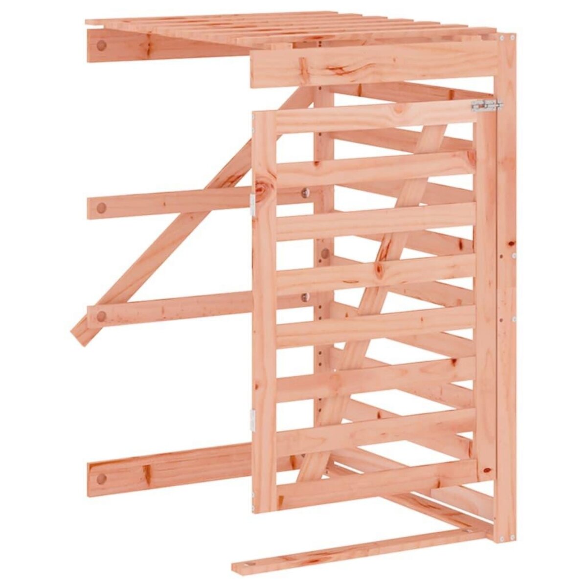 VIDAXL Extension d'abri de poubelle sur roulettes bois Douglas massif