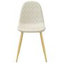 Voir la diapositive 4 : VIDAXL Chaises à manger lot de 2 crème velours