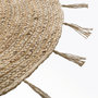 Voir la diapositive 3 : ATMOSPHERA Tapis à franges rond en jute Cosy - Diam. 80 cm - Beige