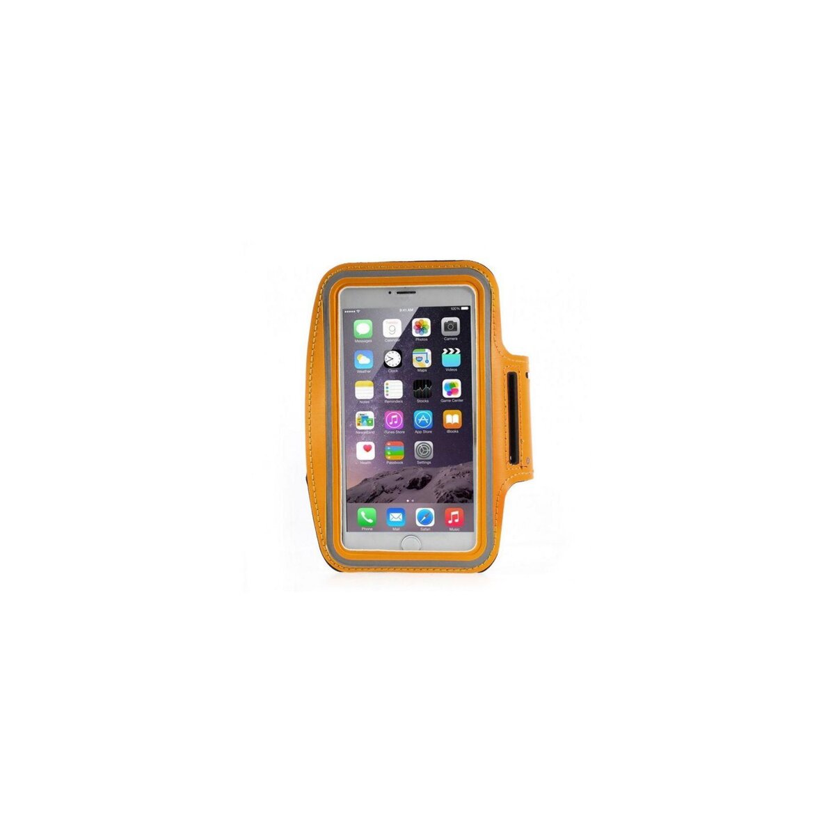 amahousse Brassard sport iPhone 11 orange néoprène réglable