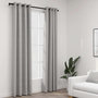 Voir la diapositive 1 : VIDAXL Rideaux occultants Aspect lin avec œillets 2 pcs Gris 140x245cm