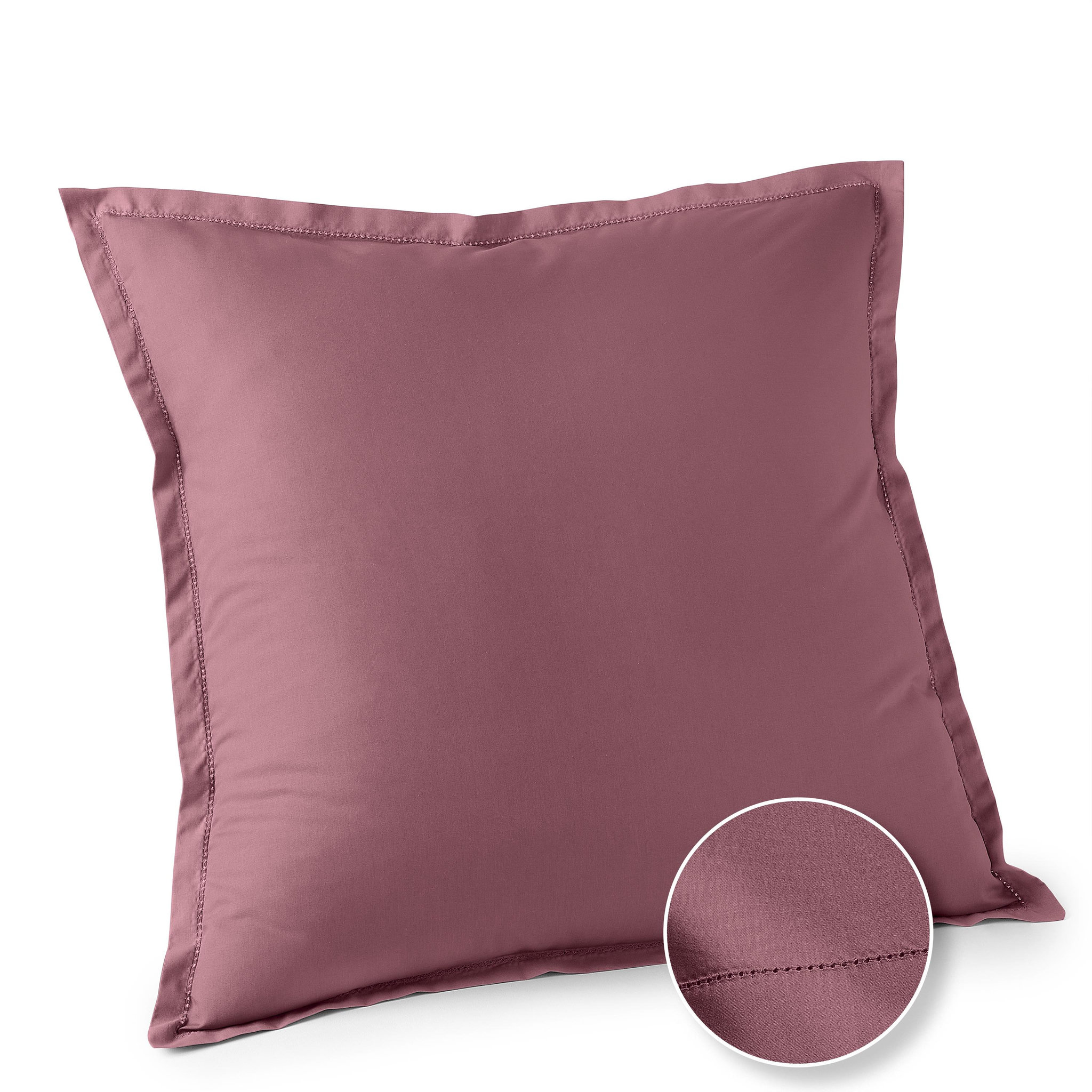 Voir la diapositive 1 : ACTUEL Taie d'oreiller unie en percale de coton 70 fils - collection permanente