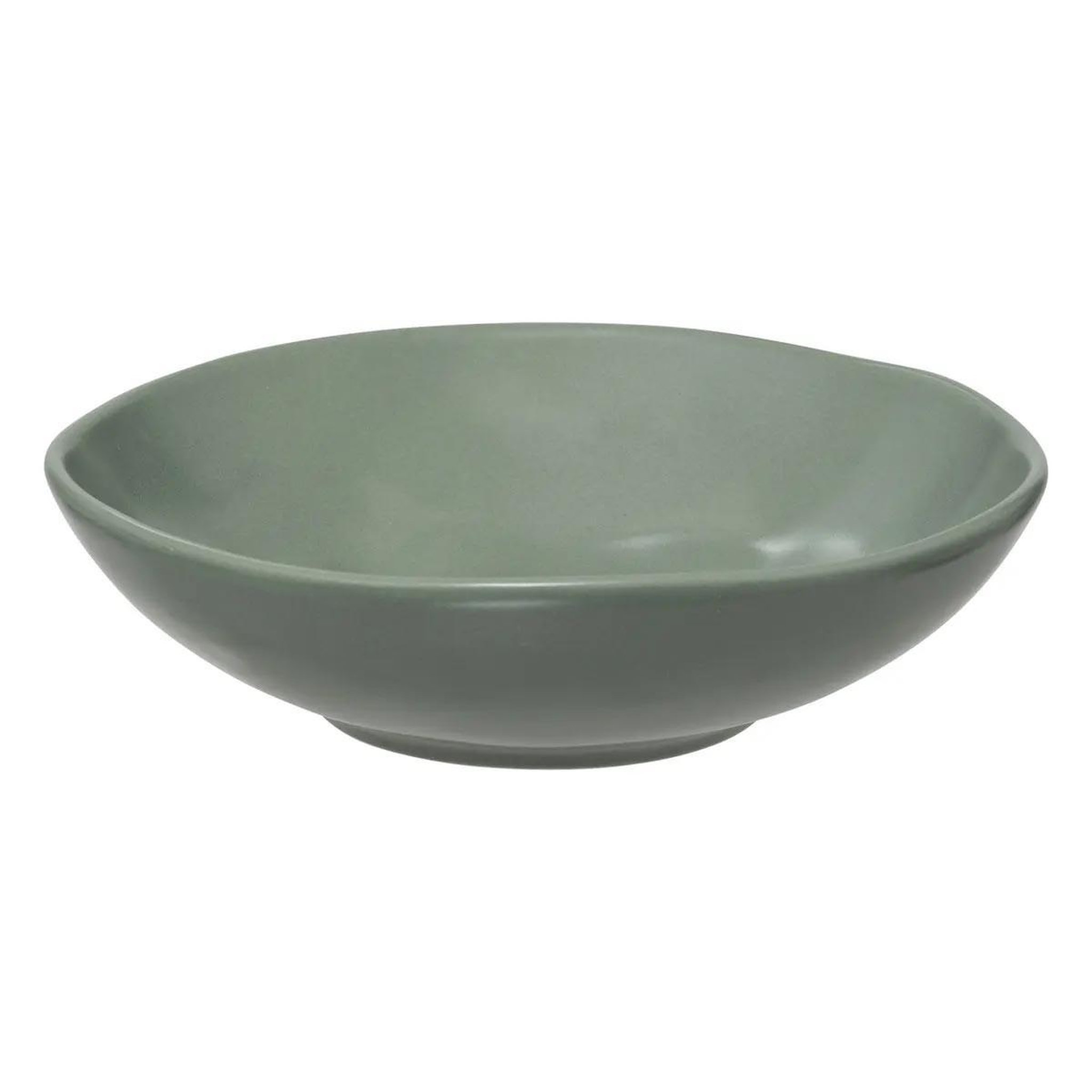 Voir la diapositive 2 : SECRET DE GOURMET Lot de 6 assiettes creuses  noe  20cm vert olive