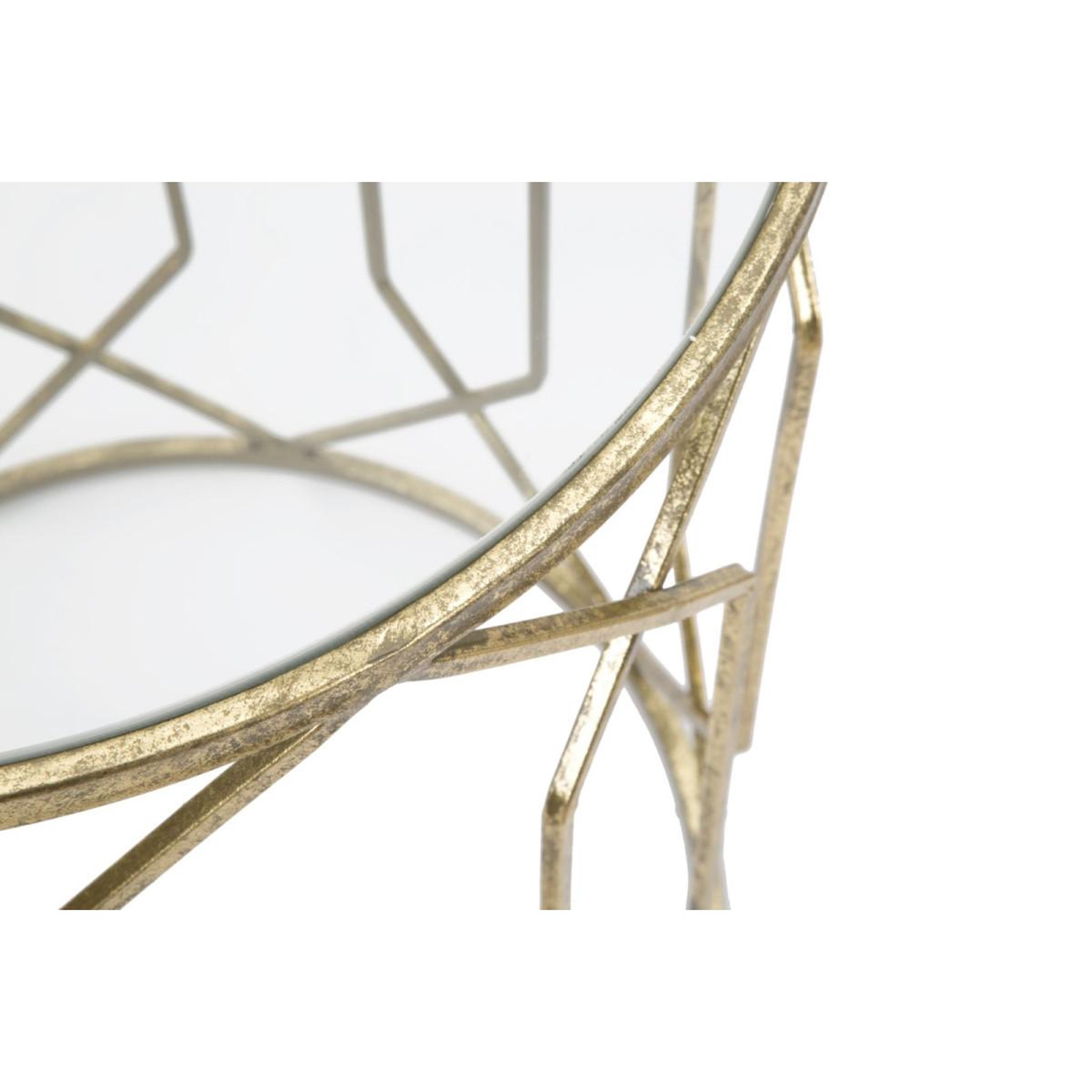 Voir la diapositive 6 : Paris Prix Lot de 2 tables d'appoint  tunis  53cm or