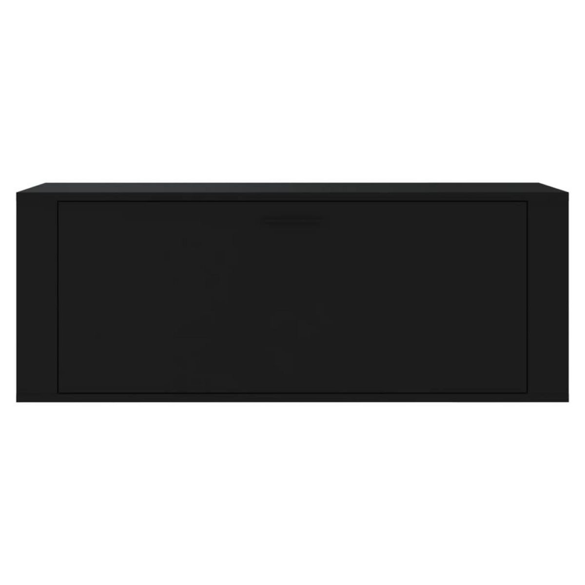 VIDAXL Armoire a chaussures murale Noir 100x35x38 cm Bois d'ingenierie