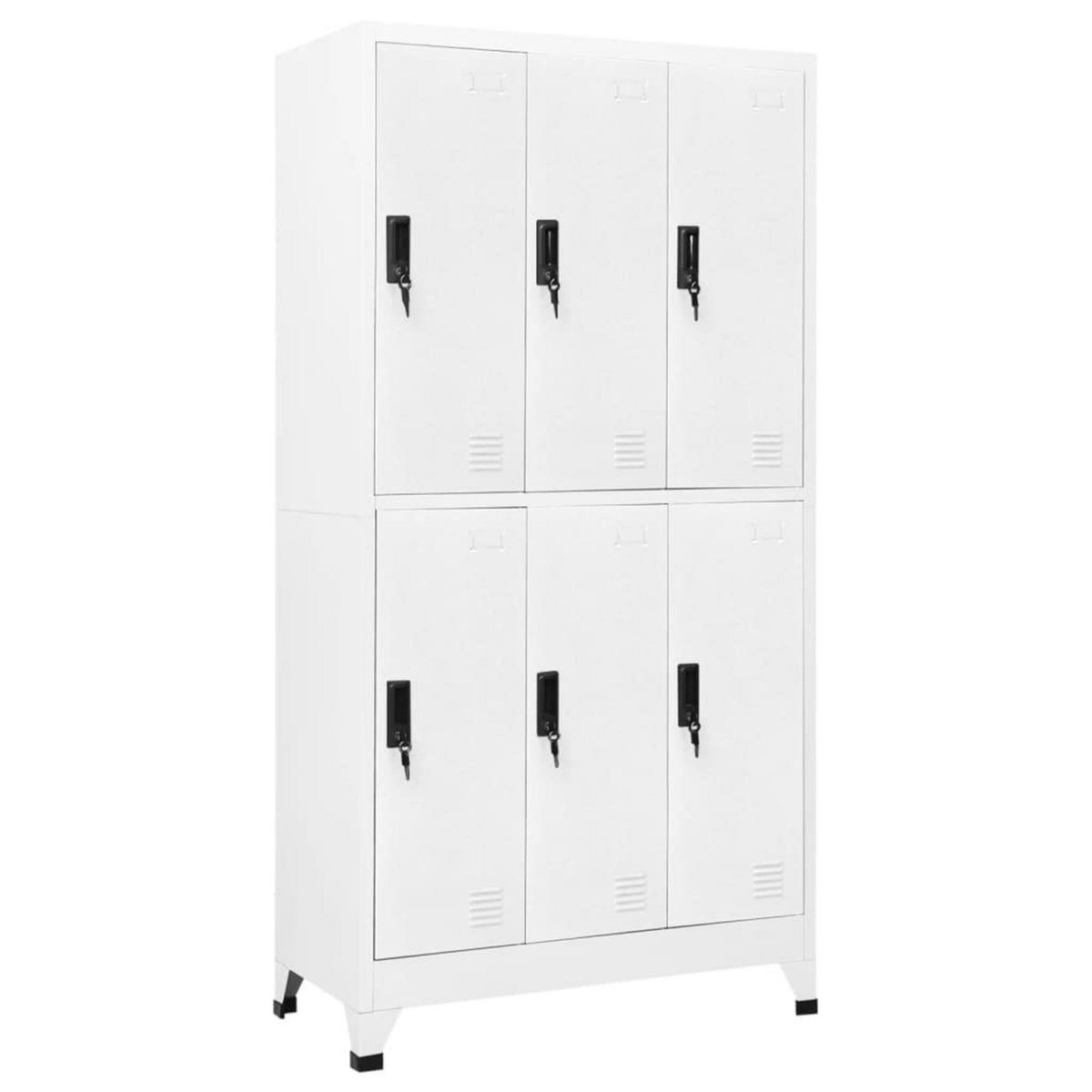 VIDAXL Armoire a casiers Blanc 90x45x180 cm Acier
