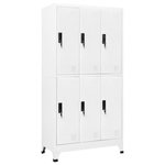 VIDAXL Armoire a casiers Blanc 90x45x180 cm Acier
