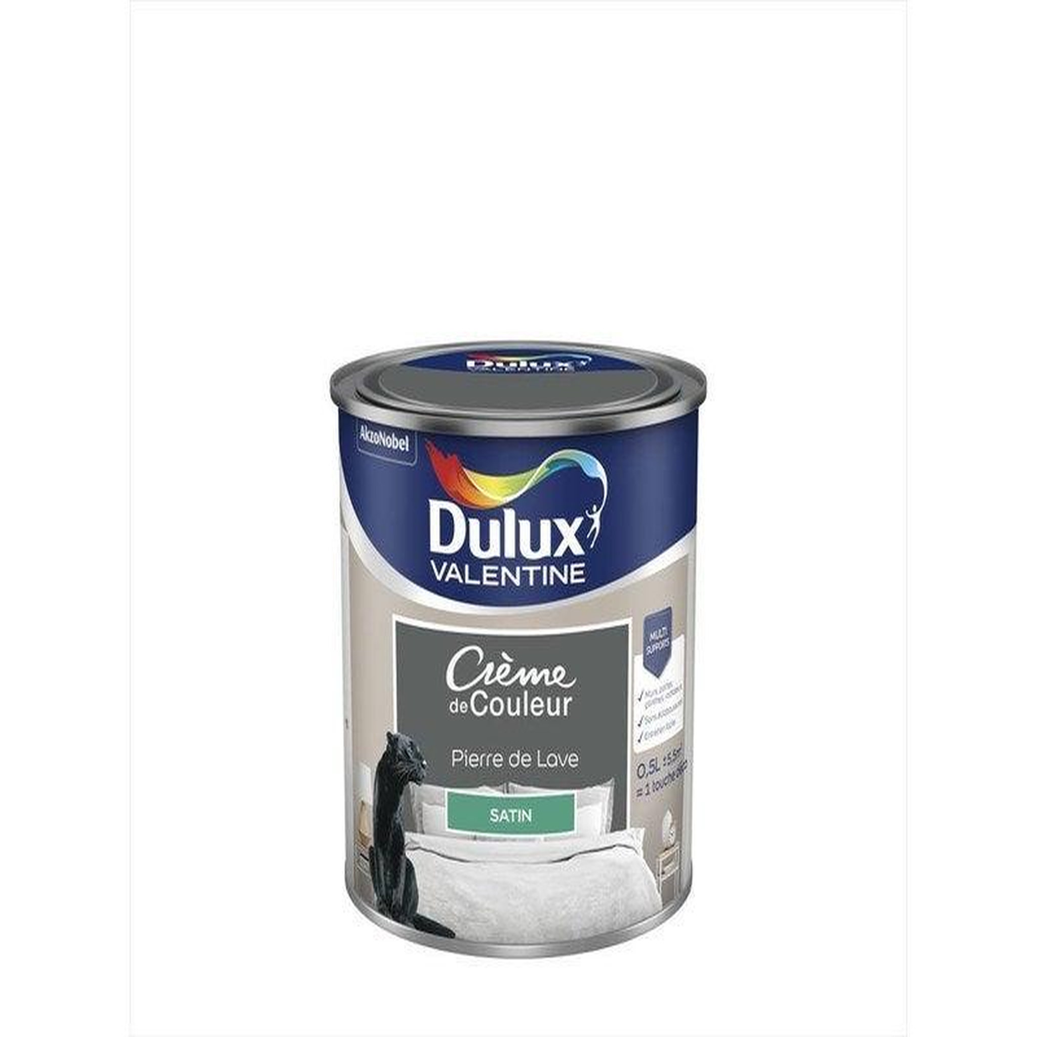 CENTRALE BRICO Peinture mur, boiserie et papier peint DULUX VALENTINE pierre de lave satiné 0.5L