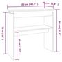 Voir la diapositive 6 : VIDAXL Table console Chêne marron 102x30x80 cm Bois d ingénierie