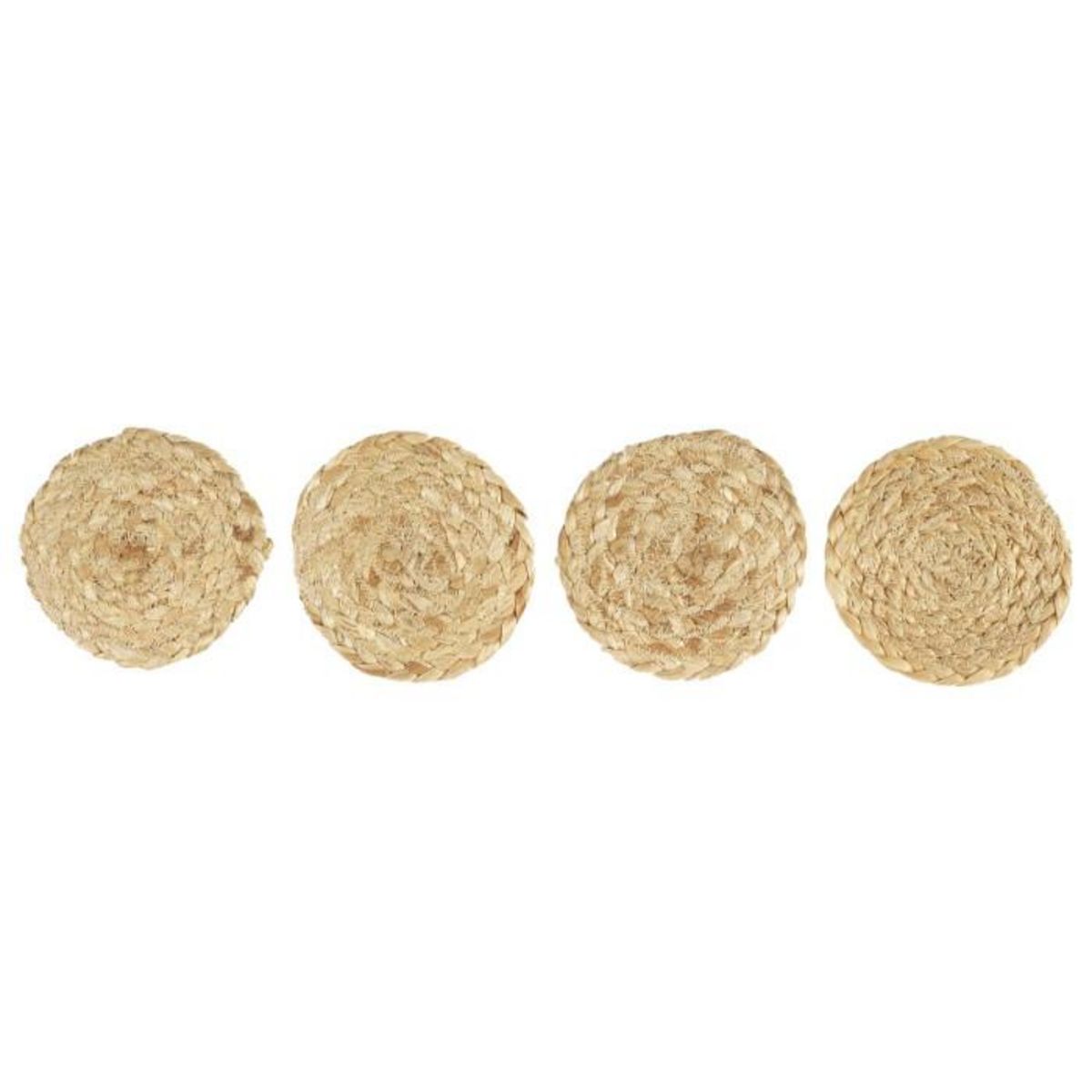 Paris Prix Lot de 4 Dessous de Verre en Jute  Rond  10cm Naturel