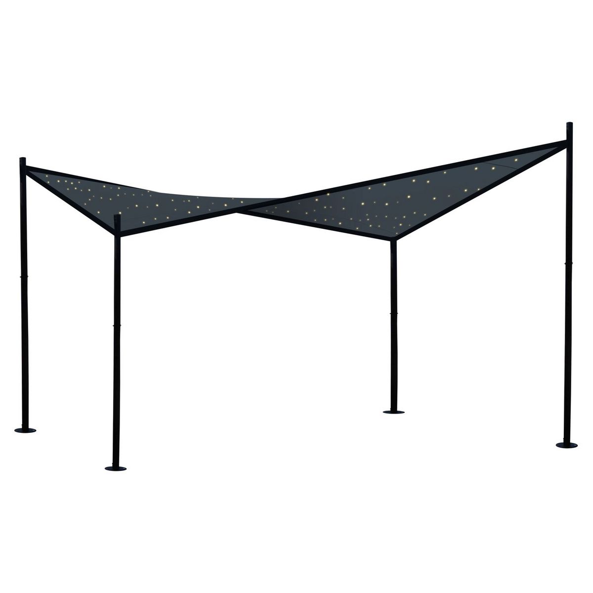 JARDILINE Tonnelle avec toile tendue ciel étoilé /acier NASSAU
