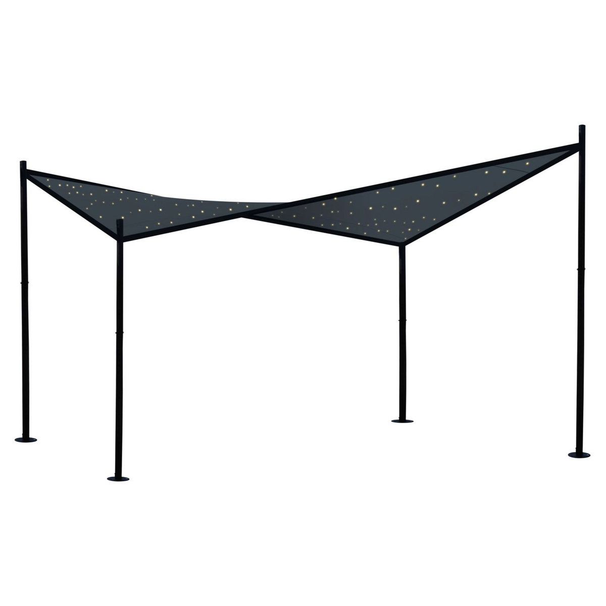 JARDILINE Tonnelle avec toile tendue ciel étoilé /acier NASSAU