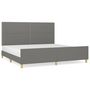 Voir la diapositive 2 : VIDAXL Cadre de lit sans matelas gris fonce 200x200 cm tissu