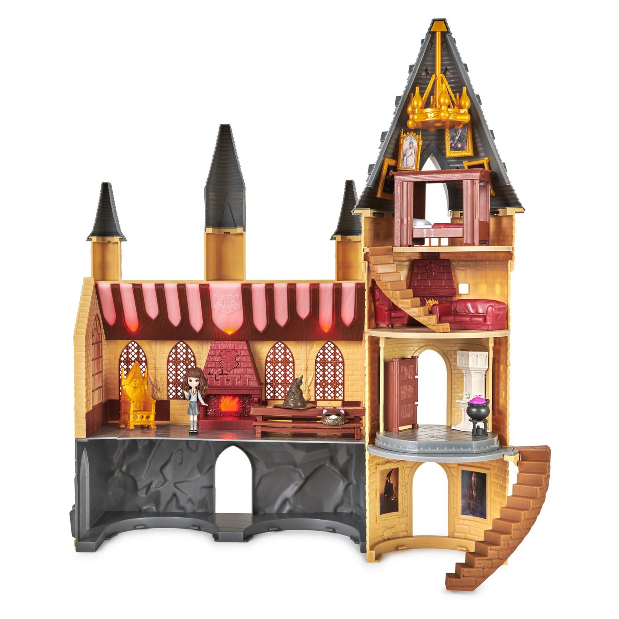 Voir la diapositive 4 : SPIN MASTER Figurine - Château Poudlard magique mini - Wizarding World