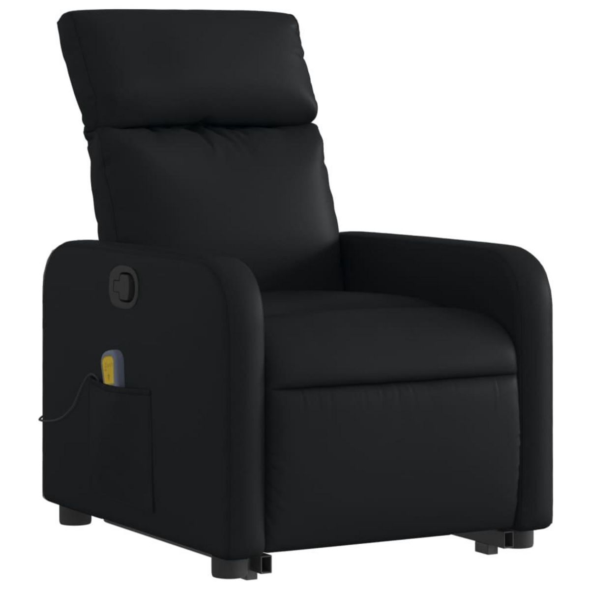 VIDAXL Fauteuil inclinable de massage Noir Similicuir