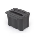 EMUCA SRL poubelle de recyclage pour suspendre la porte et collecter les déchets Recyclage -  1 x bac de 5 litres -  avec couvercle -  Plastique gris anthracite
