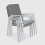 SWEEEK Lot de 2 fauteuils - Washington  - En aluminium et textilène , empilables