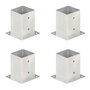 Voir la diapositive 1 : VIDAXL Ancres de poteau 4 pcs Metal galvanise 101 mm