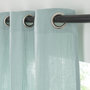 Voir la diapositive 2 : FUTURE HOME Rideau uni en gaze de coton oeillets à l'unité 140x300cm
