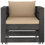 Voir la diapositive 4 : VIDAXL Salon de jardin 2 pcs avec coussins Bois impregne de gris