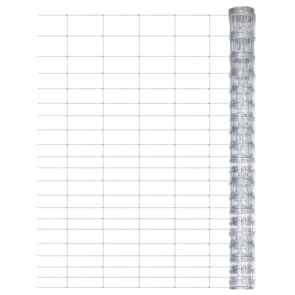 VIDAXL Cloture de jardin Acier galvanise 50x1,25 m Argente