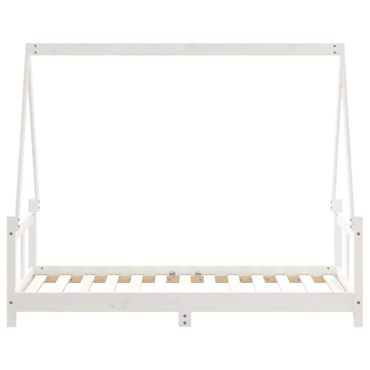 VIDAXL Cadre de lit pour enfant blanc 80x160 cm bois de pin massif