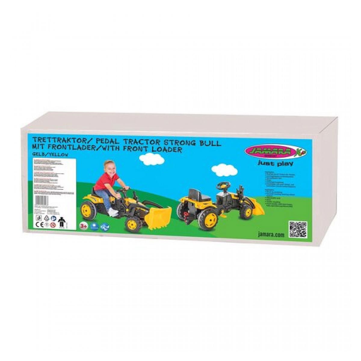 Jamara tracteurs à pédales ac Chargeur Strong Bull jaune