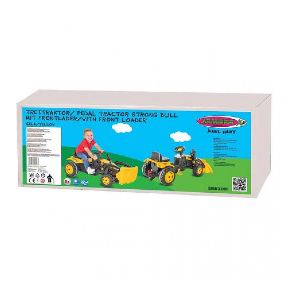 Jamara tracteurs à pédales ac Chargeur Strong Bull jaune