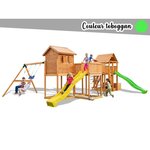 Fungoo Aire de jeux Maxi Play Box - Toboggan Vert - Fungoo