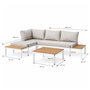 Voir la diapositive 3 : CONCEPT USINE Salon de jardin 3-4 places avec table basse blanc et gris MAJURO