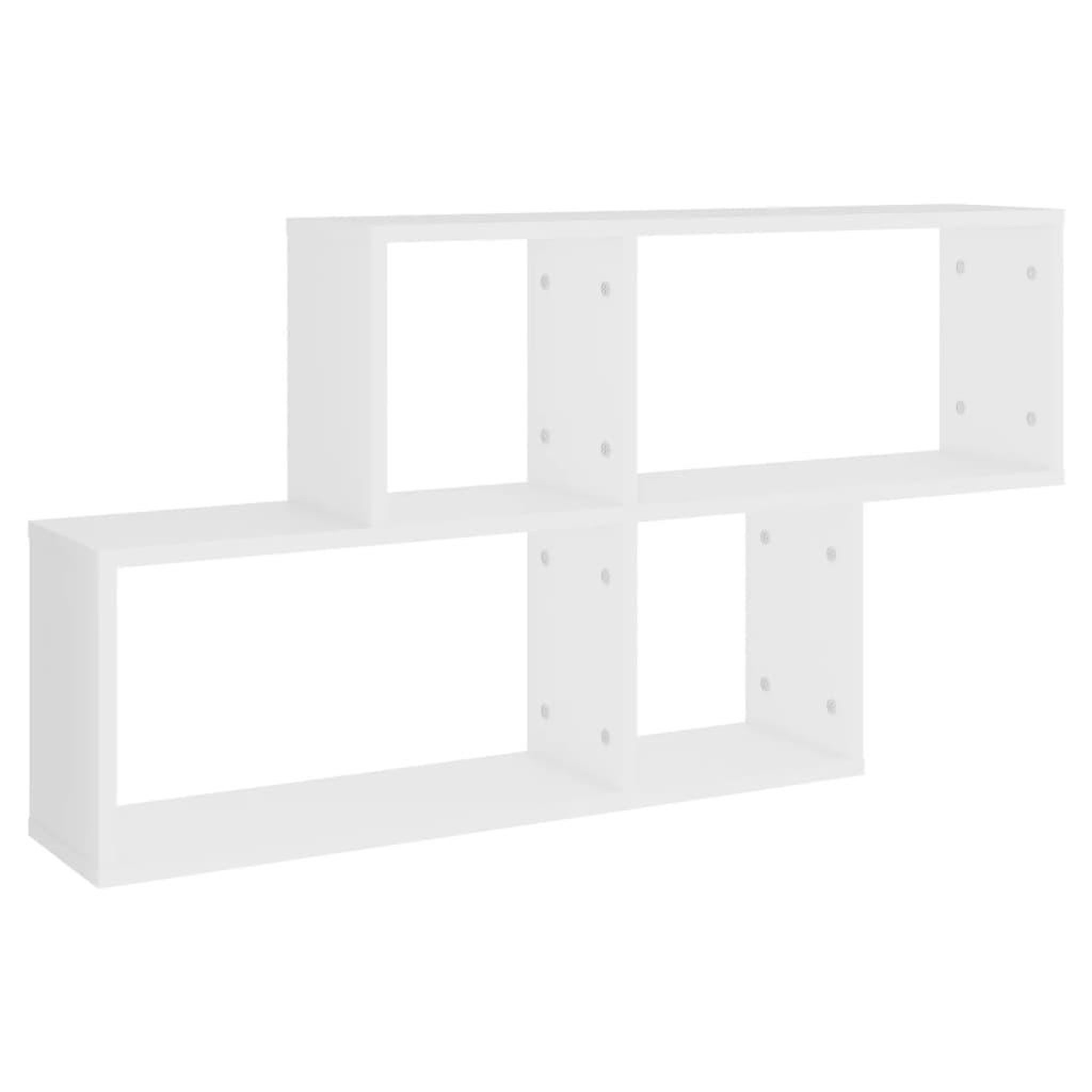 Voir la diapositive 2 : VIDAXL Etagere murale Blanc 100x18x53 cm Bois d'ingenierie