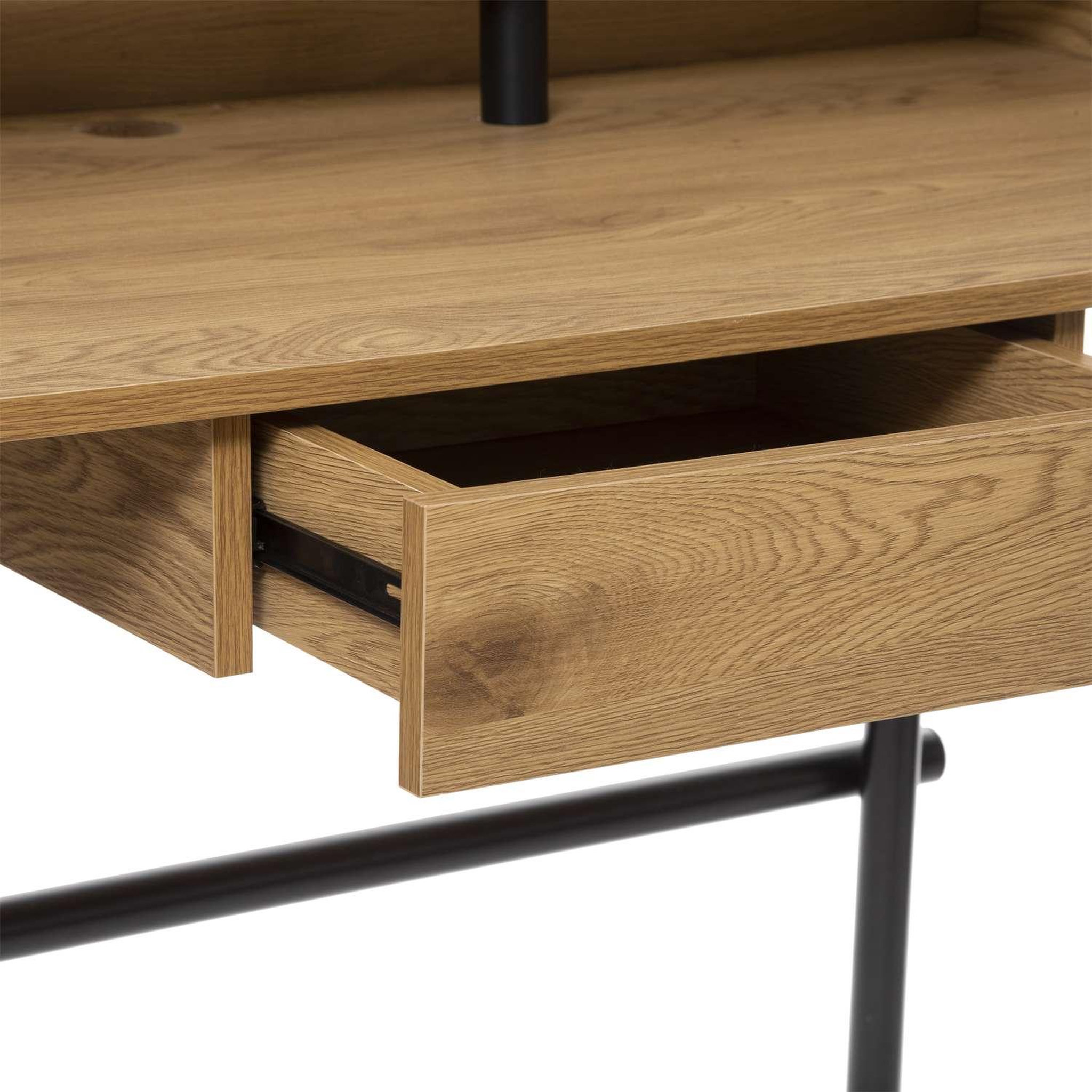 Voir la diapositive 4 : ATMOSPHERA Bureau vintage 1 tiroir en bois josan - marron