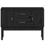 Voir la diapositive 5 : VIDAXL Buffet Noir 110x40x78 cm Bois massif de pin