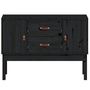 Voir la diapositive 5 : VIDAXL Buffet Noir 110x40x78 cm Bois massif de pin