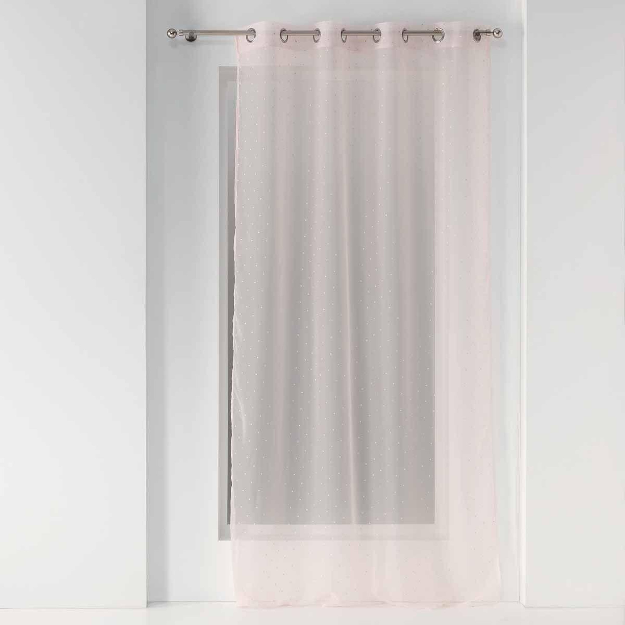 Douceur d'Intérieur Rideau voilage à œillets  orion  140x240cm rose