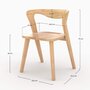 Voir la diapositive 6 : Rendez vous déco Chaise en bois d'hévéa foncé - Vega