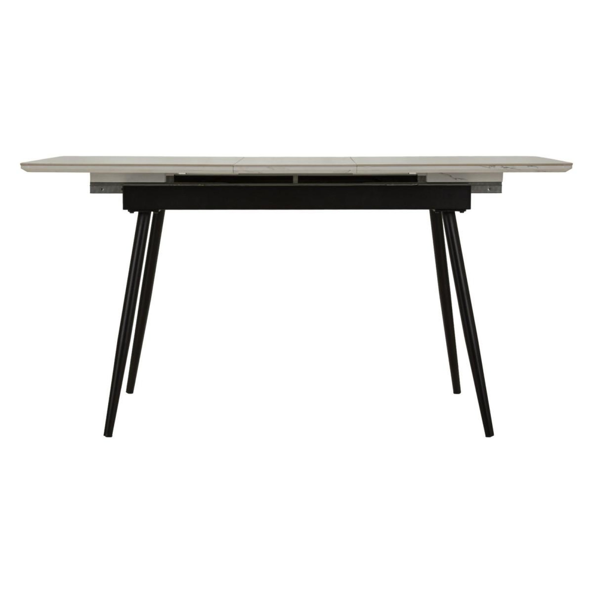 Voir la diapositive 6 : Paris Prix Table salle à manger extensible  matt  120-155cm noir & blanc