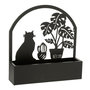 Voir la diapositive 1 : Paris Prix Jardinière Murale en Métal  Chat  50cm Noir
