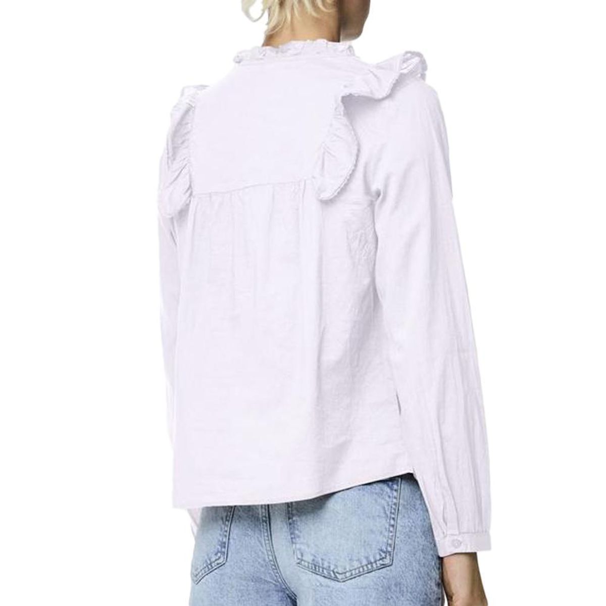 Pieces Blouse Ecru Femme Pieces Makenna