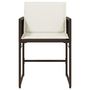 Voir la diapositive 5 : VIDAXL Chaises de jardin avec coussins lot de 4 marron resine tressee