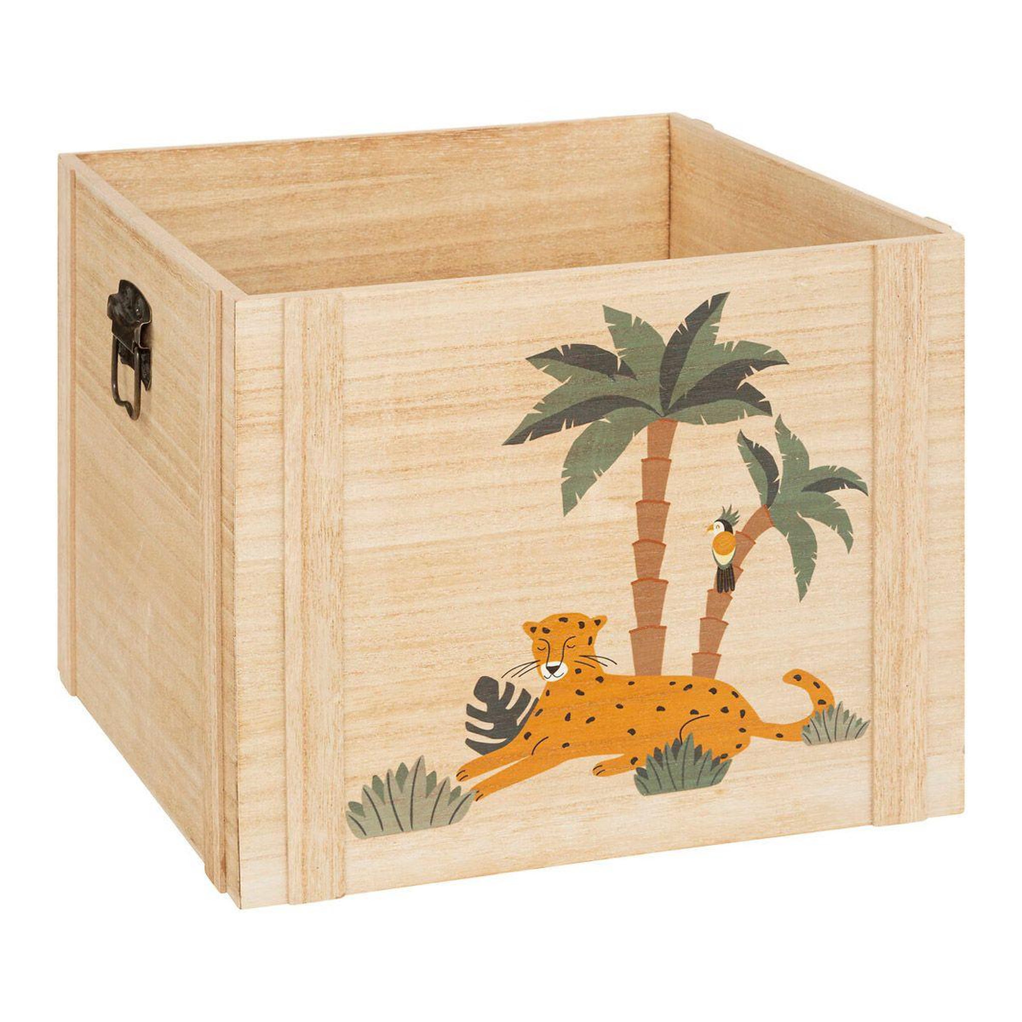 Voir la diapositive 2 : Atmosphera Kids Lot de 3 cagettes enfant  jungle  34cm beige