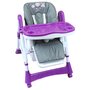 BAMBISOL Chaise haute bébé violet/gris Les Ministars 