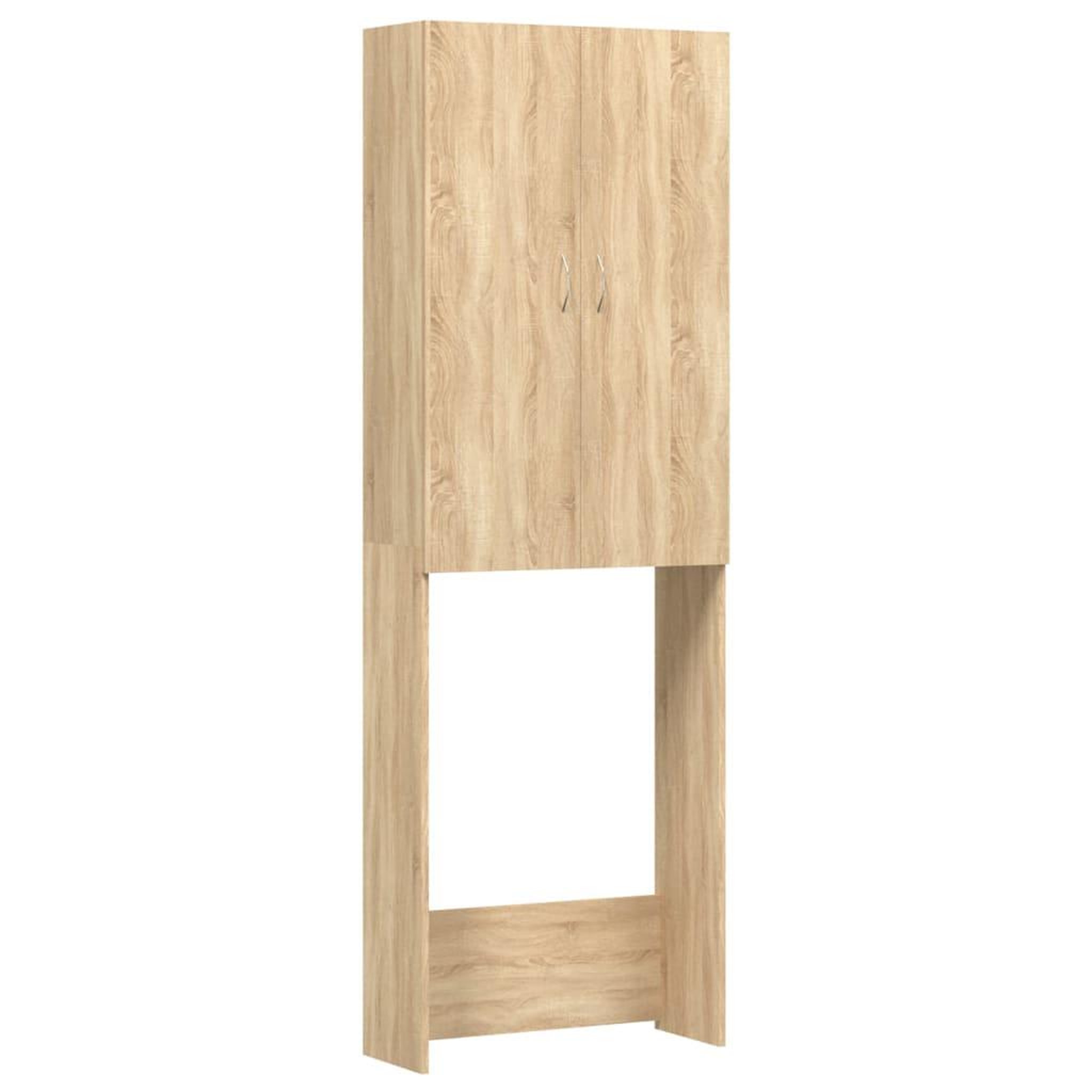 Voir la diapositive 2 : VIDAXL Meuble pour machine a laver Chene sonoma 64x25,5x190 cm
