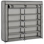 Voir la diapositive 3 : VIDAXL Armoire a chaussures avec housse Gris 115x28x110 cm Tissu