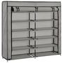 Voir la diapositive 3 : VIDAXL Armoire a chaussures avec housse Gris 115x28x110 cm Tissu