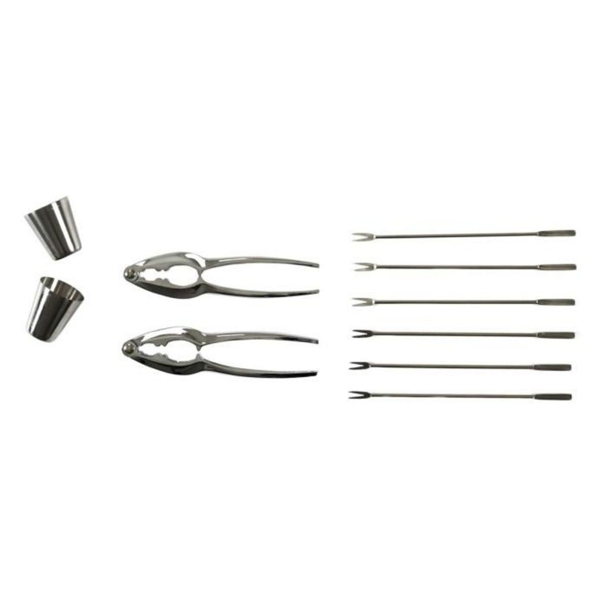 Paris Prix Coffret Dégustation Crustacés  10 Pièces  15cm Argent