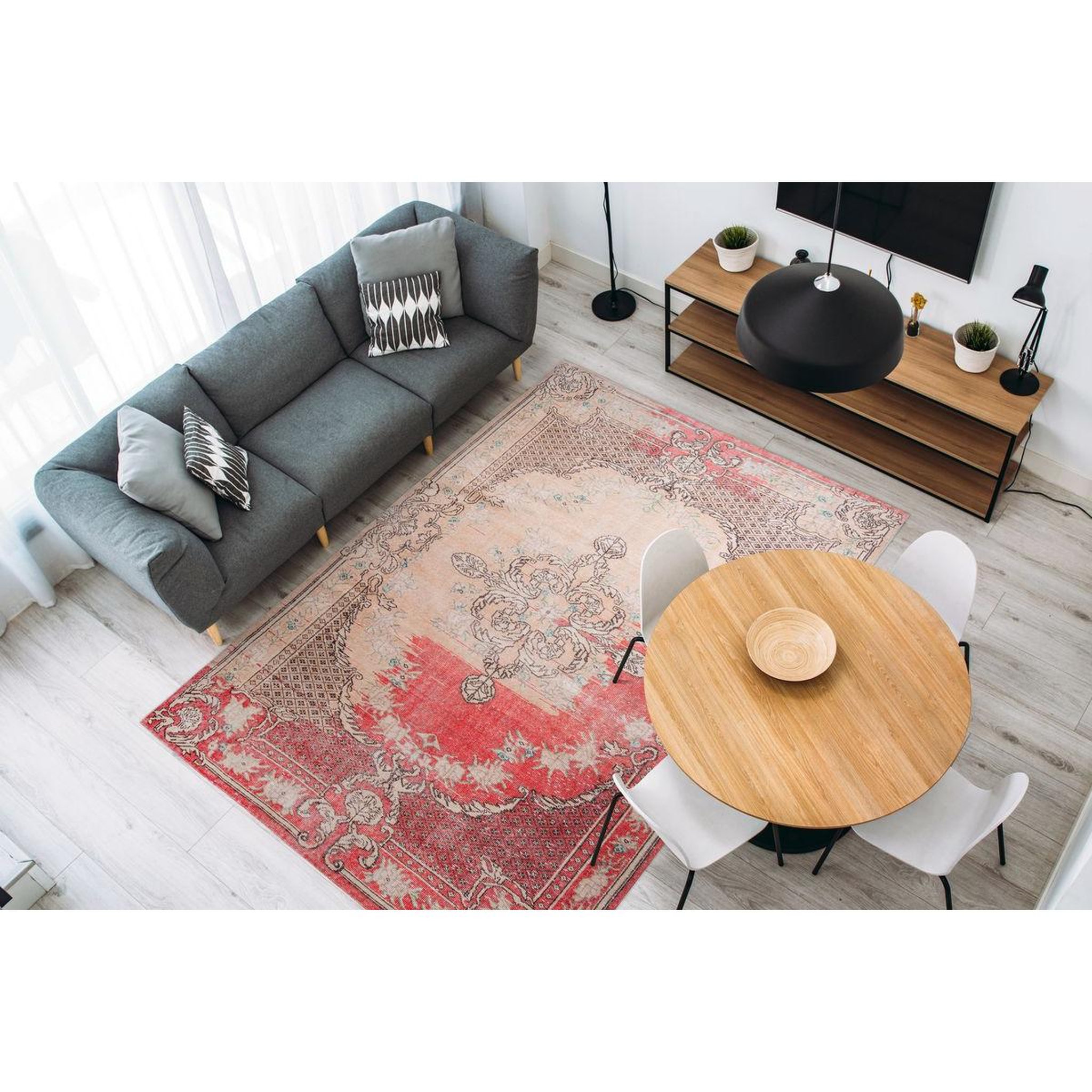 Voir la diapositive 2 : Paris Prix Tapis Imprimé Rétro Antique  Vintage  Rouge