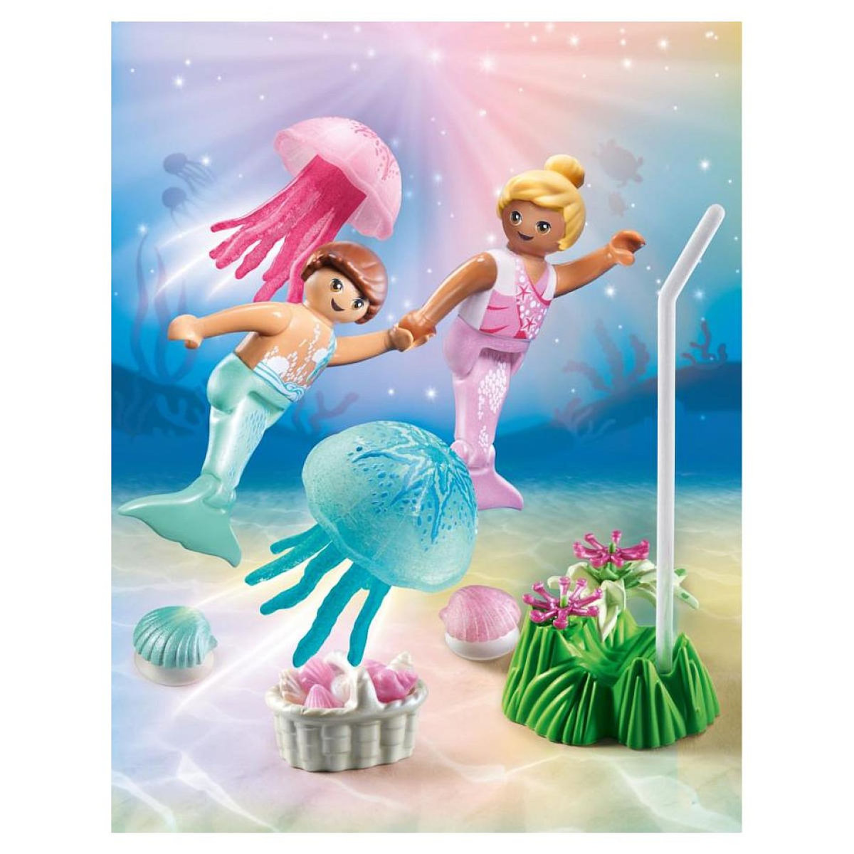 PLAYMOBIL 71504 - Enfants sirènes méduses et coquillages